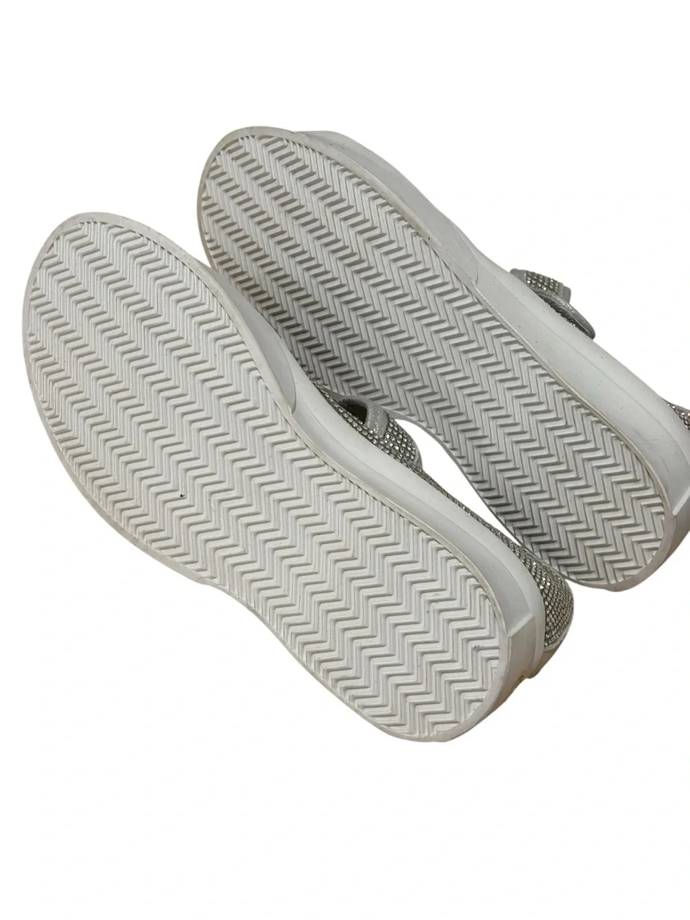 Kids Sparkle Platform Mary Janes - Silver